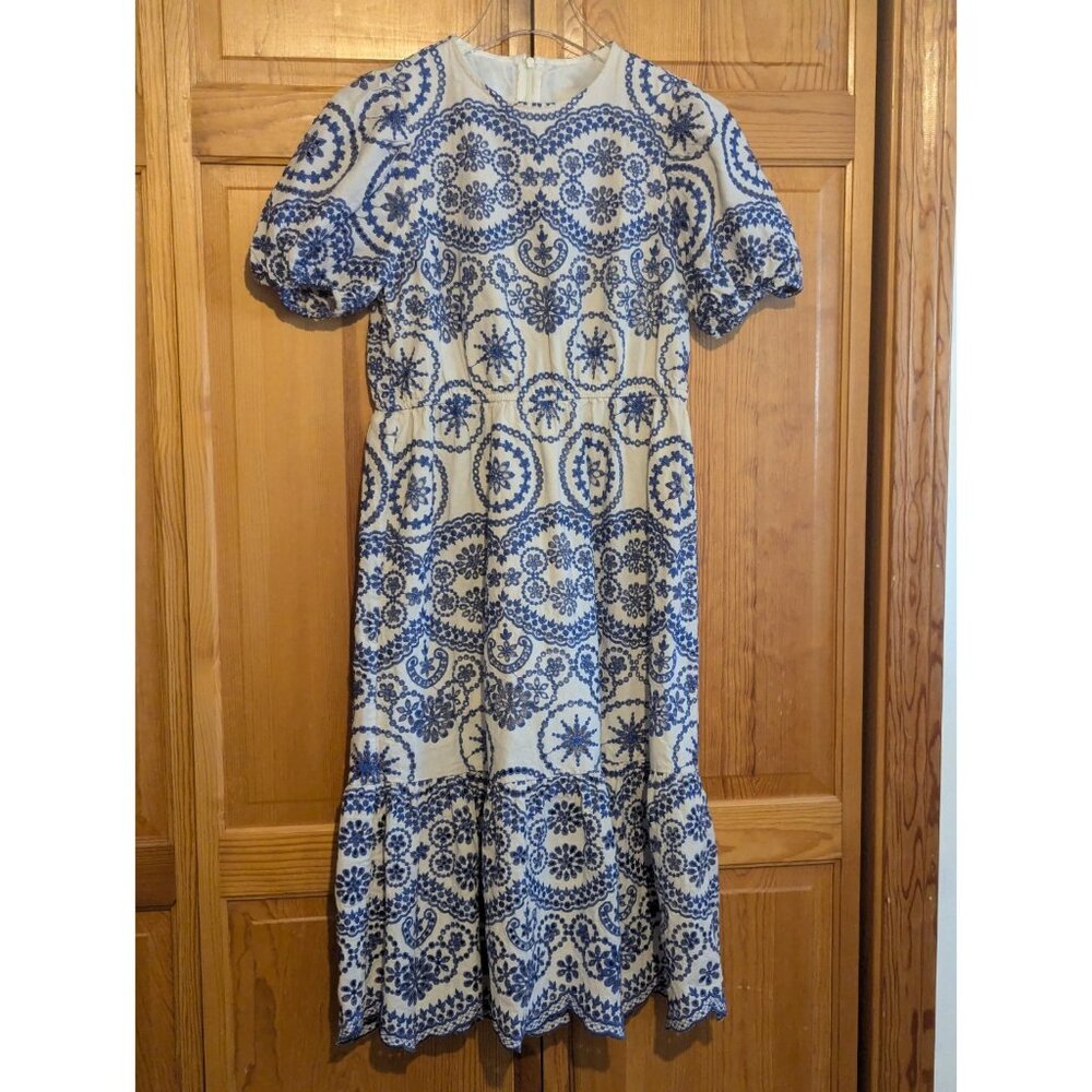 MOTF Blue and White Patterned Dress